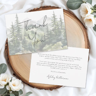 Forest Mountain Adventure Thank You Card