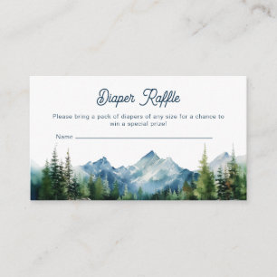 Forest Mountain Rustic Adventure Baby Shower  Enclosure Card