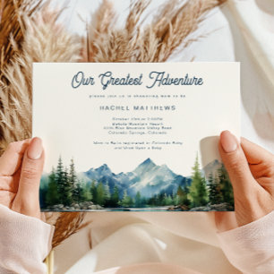 Forest Mountain Rustic Adventure Baby Shower  Postcard