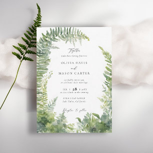 Forest Mountain Woodland Arch Elegant Wedding Invitation