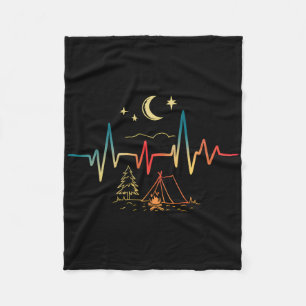 Forest Mountains Nature Heartbeat Outdoor Hiking C Fleece Blanket