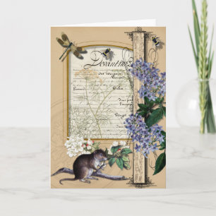 Forest Mouse - Vintage Blank Card