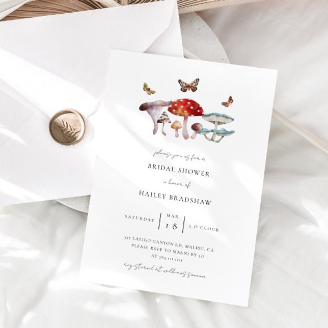 Forest Mushroom Bridal Shower Invitation (Creator Uploaded)