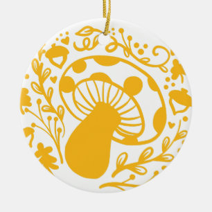 FOREST MUSHROOM CERAMIC TREE DECORATION