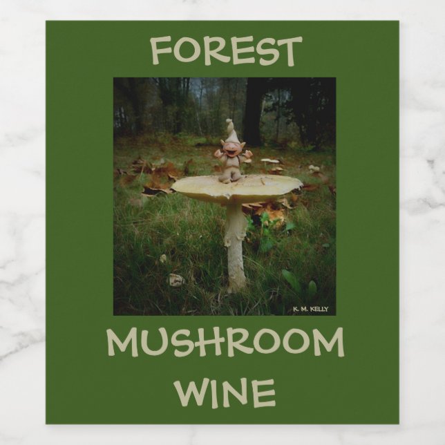 Forest Mushroom Wine - Labels  (Single Label)