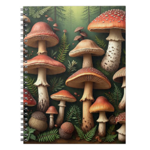 Forest Mushroom Woodland Ferns Nature Notebook