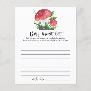 Forest mushrooms Baby bucket list