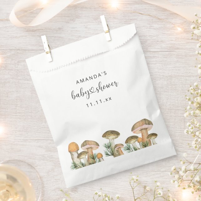 Forest mushrooms baby shower  favour bags (Clipped)