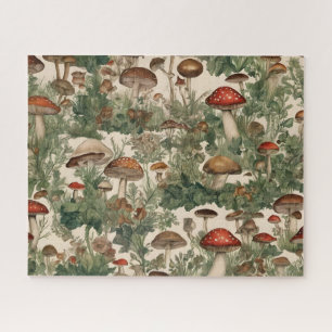 Forest Mushrooms Cottagecore Puzzle