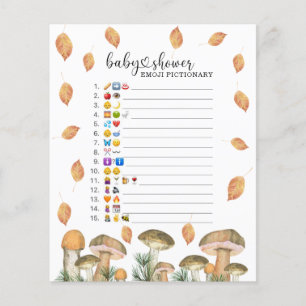 Forest Mushrooms - Emoji picture game baby shower