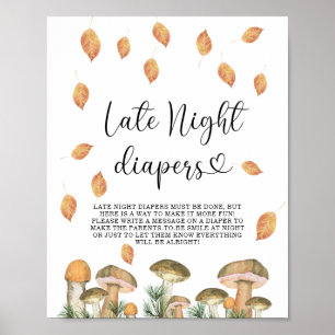Forest mushrooms - Late night diapers game Poster