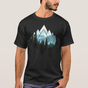 Forest Nature Mountains Trekking Hiking Camping Ou T-Shirt