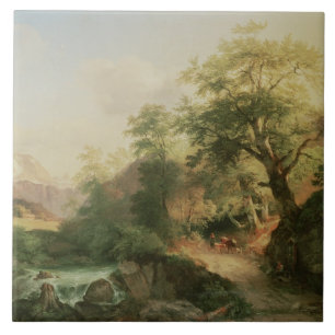 Forest near Vienna, 1852 (oil on canvas) Tile