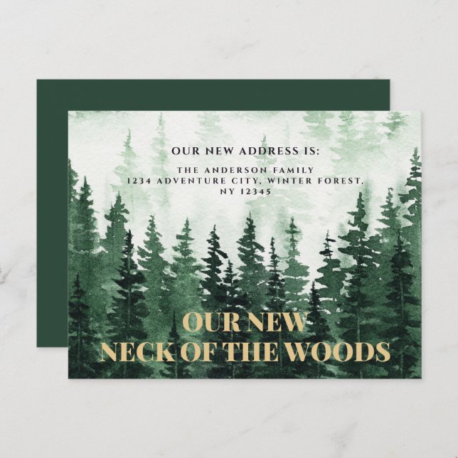 Forest New Neck Of The Woods New Address Postcard (Front/Back)