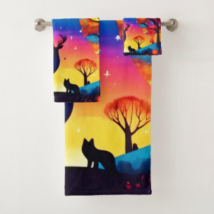 Forest Night Glow Bath Towel Set
