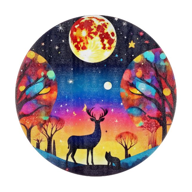 Forest Night Glow Cutting Board (Front)