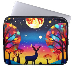 Forest Night Glow Laptop Sleeve