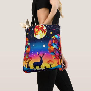 Forest Night Glow Tote Bag