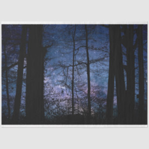 Forest Night Sky Decoupage Tissue Paper