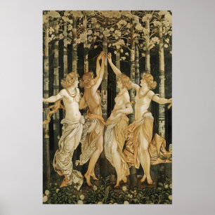 Forest Nymphs Art Print Ethereal Greek Mythology