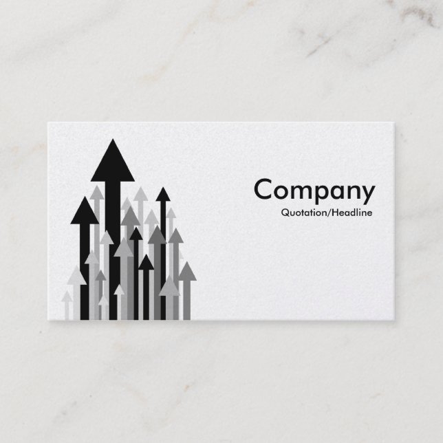 Forest of Arrows - Black and White (Gold) Business Card (Front)
