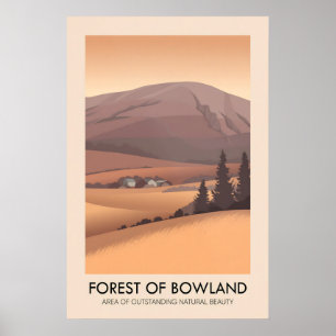 Forest of Bowland AONB Travel Poster