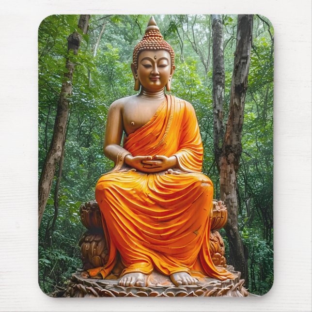 Forest of Calm: The Buddha's Sanctuary Mouse Mat (Front)