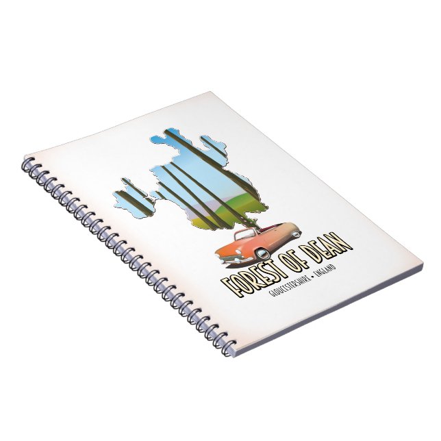 Forest Of Dean Gloucestershire England map Notebook (Right Side)