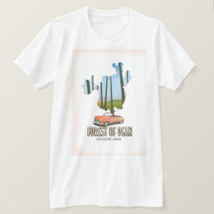 Forest Of Dean Gloucestershire England map T-Shirt