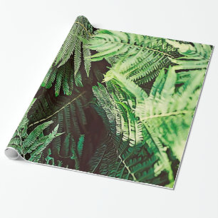 Forest of Green Ferns Wrapping Paper
