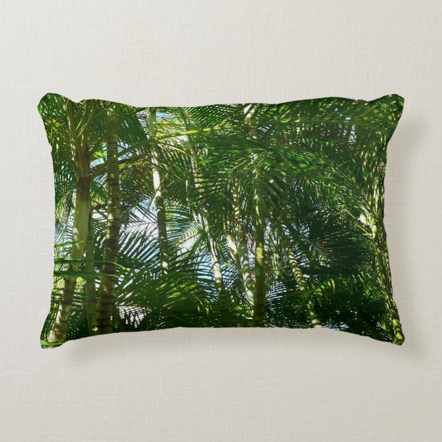 Forest of Palm Trees Tropical Nature Decorative Cushion (Front)
