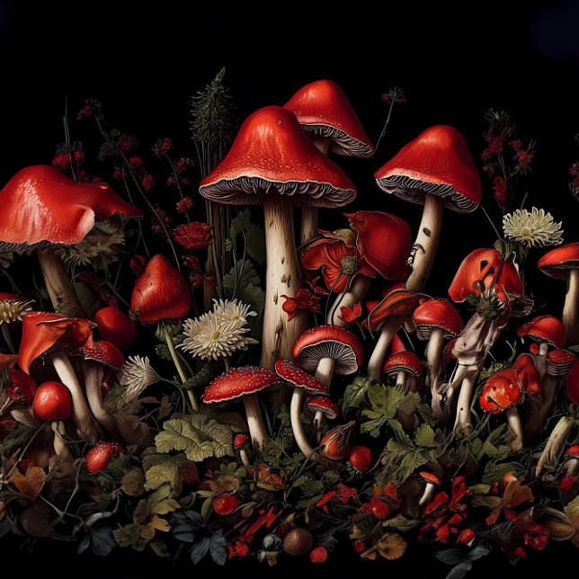 Forest of Red Mushroom Decoupage Paper (Creator Uploaded)