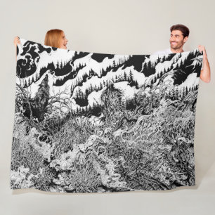 Forest of Shadows Fleece Blanket