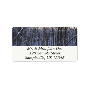 Forest of Snowy Trees Label