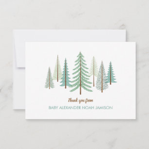 Forest of Trees Personalised Stationery Thank You Card