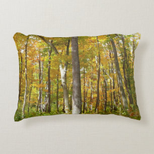 Forest of Yellow Leaves Autumn Landscape Decorative Cushion