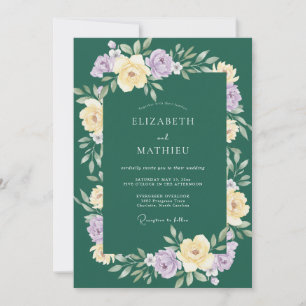 Forest Orchid Foliage Wedding Invitation