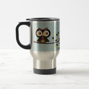 Forest Owl 15 oz. Stainless steel Travel Mug Cup
