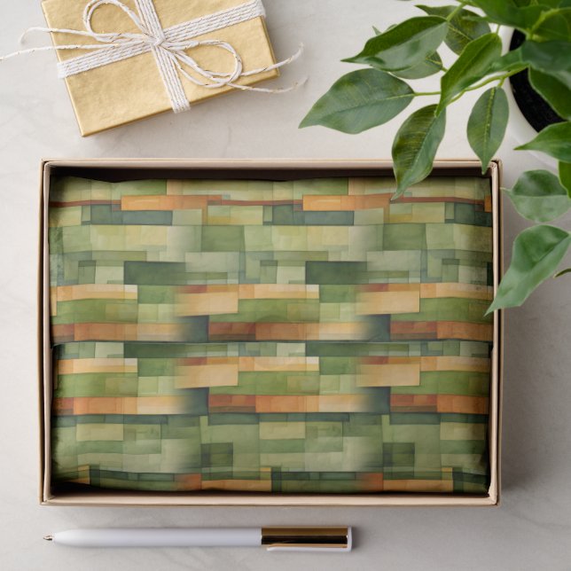 Forest Painted Stripes Tissue Paper (Gift)