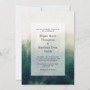 Forest painterly Landscape Wedding Invitation