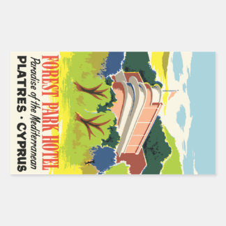 Forest Park Hotel (Platres Cyprus) Vector format Rectangular Sticker