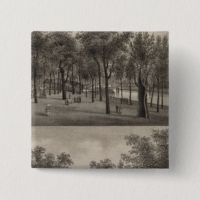 ForeSt. Park, Ottawa, Kansas 15 Cm Square Badge (Front)