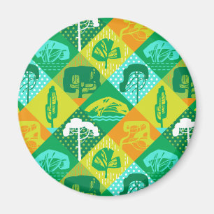 Forest patchwork magnet