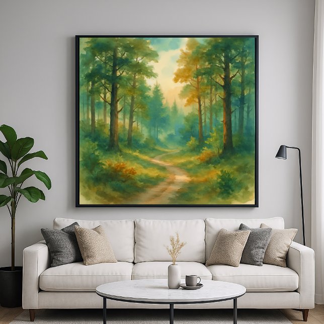 Forest Path Landscape - Watercolor Painting Style Poster (Creator Uploaded)