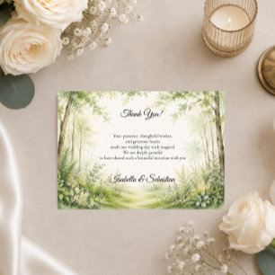 Forest Path Wedding Thank You Card