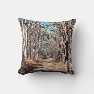 Forest Pathway Nature Photography Cushion