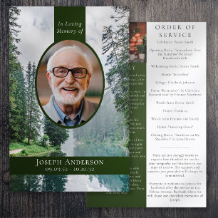 Forest Photo   Funeral Order of Service Program