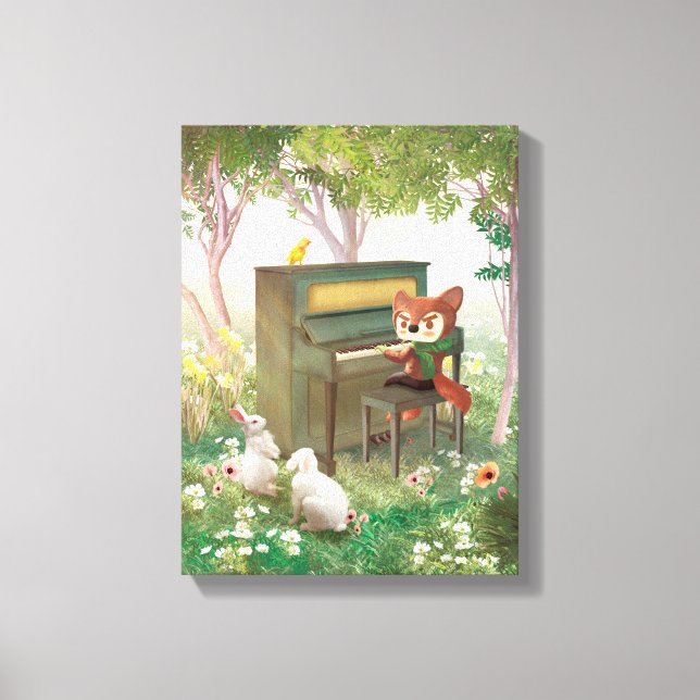 Forest Piano Concert Canvas Print (Front)