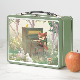 Forest Piano Concert Metal Lunch Box