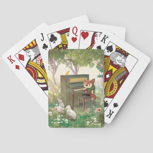 Forest Piano Concert Playing Cards (Back)